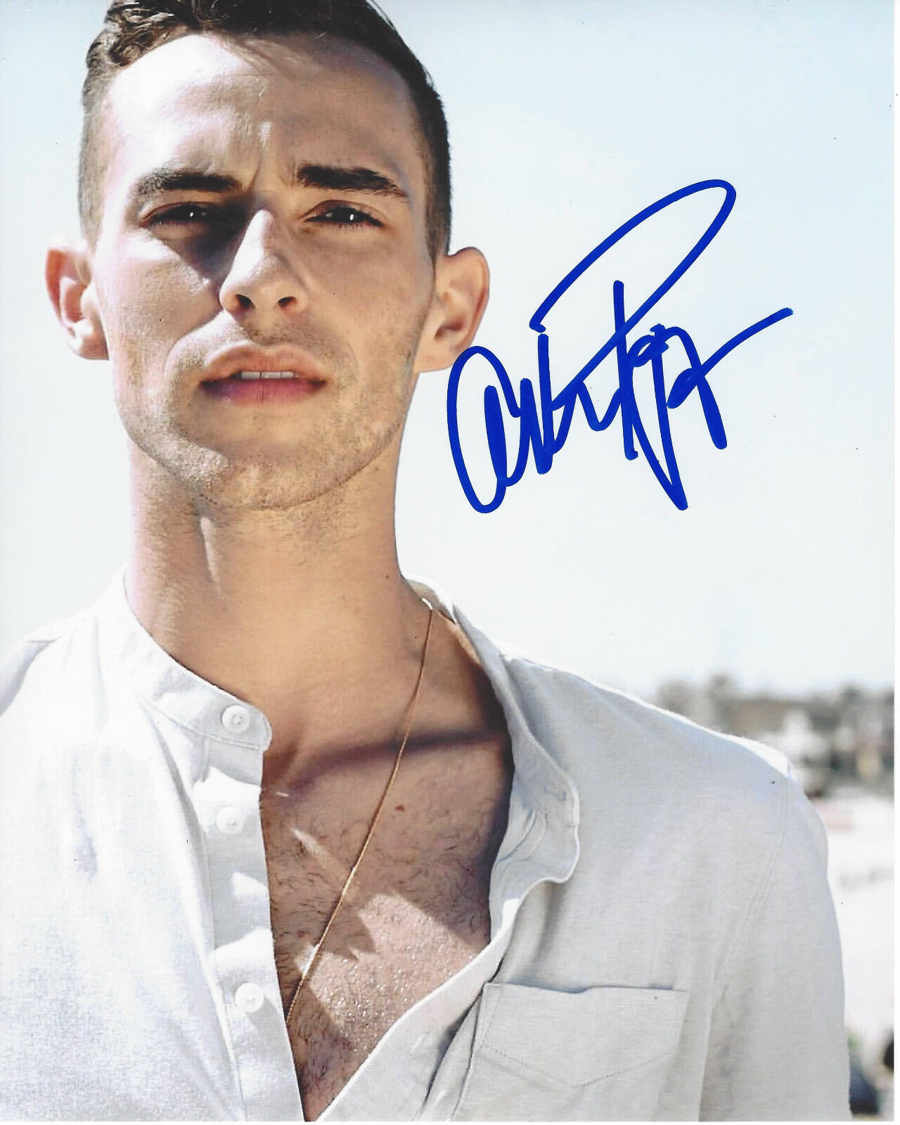 ADAM RIPPON SIGNED 8X10 Photo Poster painting C w/COA 2018 OLYMPICS USA FIGURE SKATING PROOF