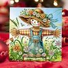 (US Local)6Pcs Easter House Diamond Painting Card Rhinestone Art Card for Party Favors