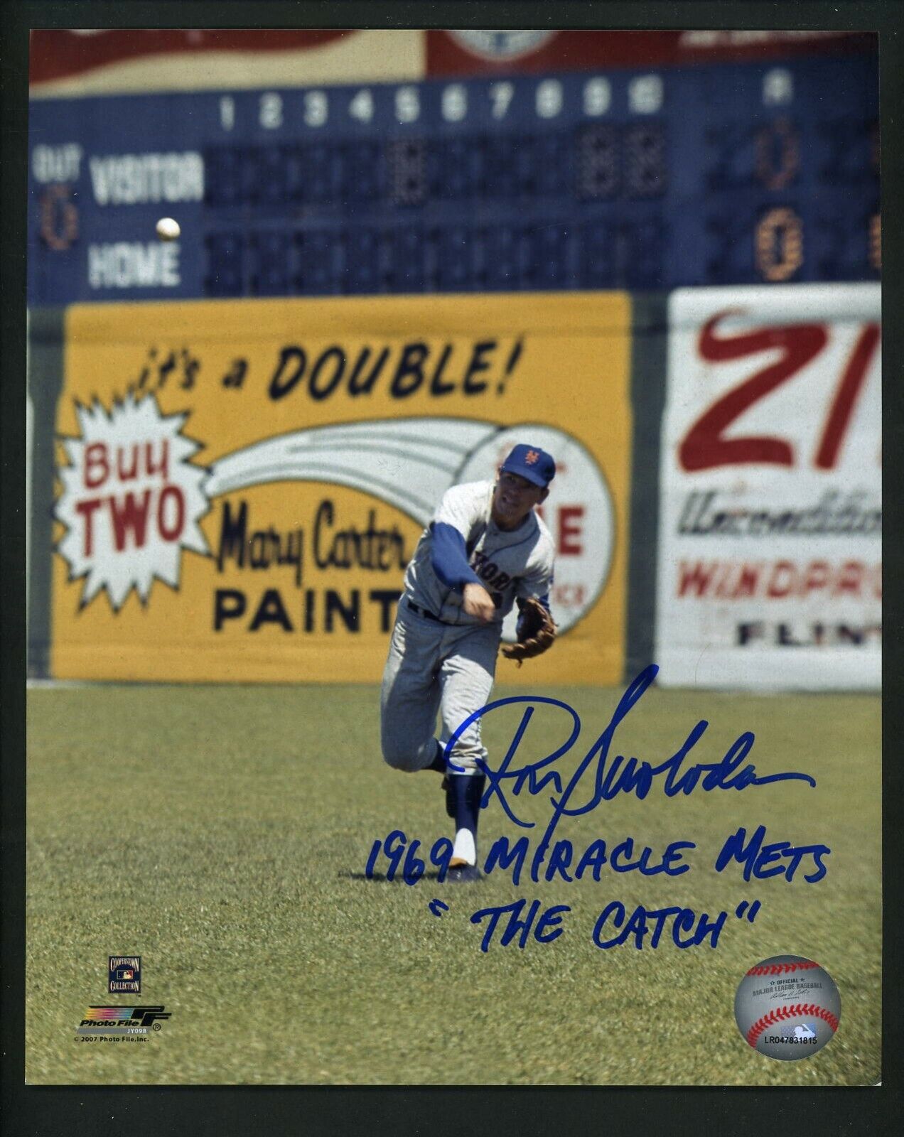 Ron Swoboda Signed Autographed 8 x 10 Photo Poster painting 1969 inscription Mets  SHIPPING