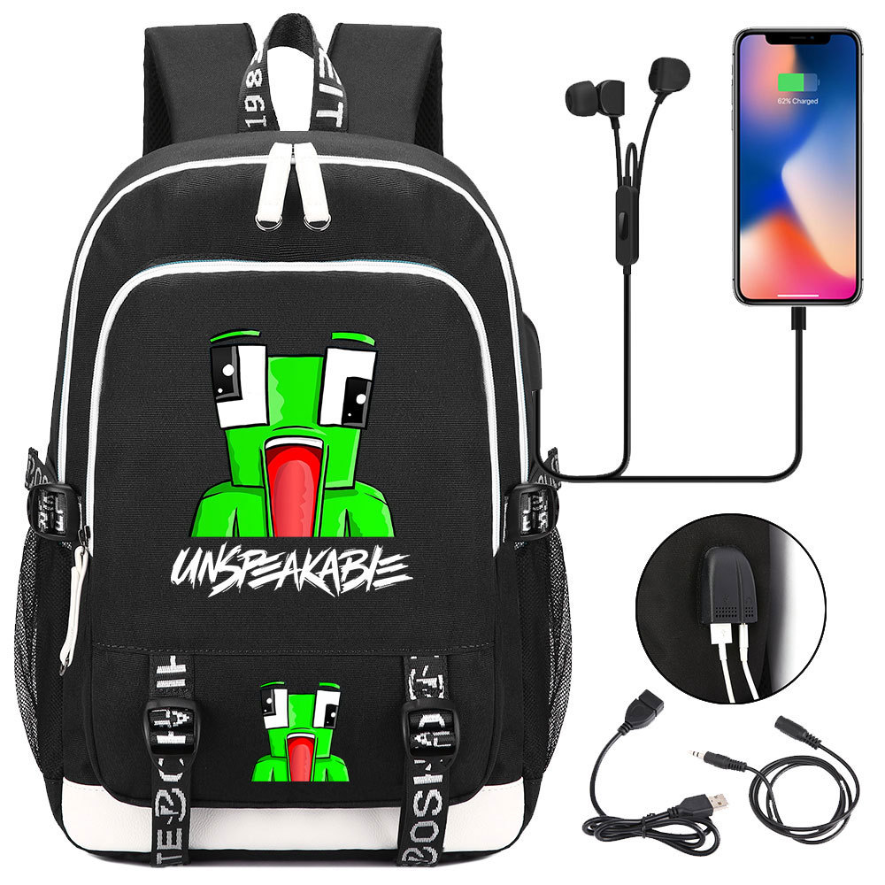 Unspeakable Backpack with 15-Inch Laptop Compartment and USB Charging Port-Mayoulove