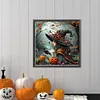 Halloween Witch Crow Pumpkin-Full Round Diamond Painting 40*40CM