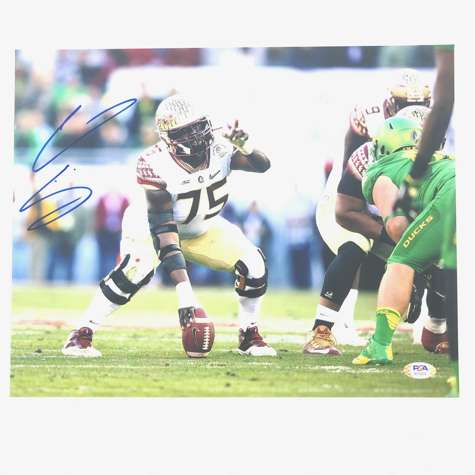 Cameron Erving signed 11x14 Photo Poster painting PSA/DNA Florida State Seminoles Autographed