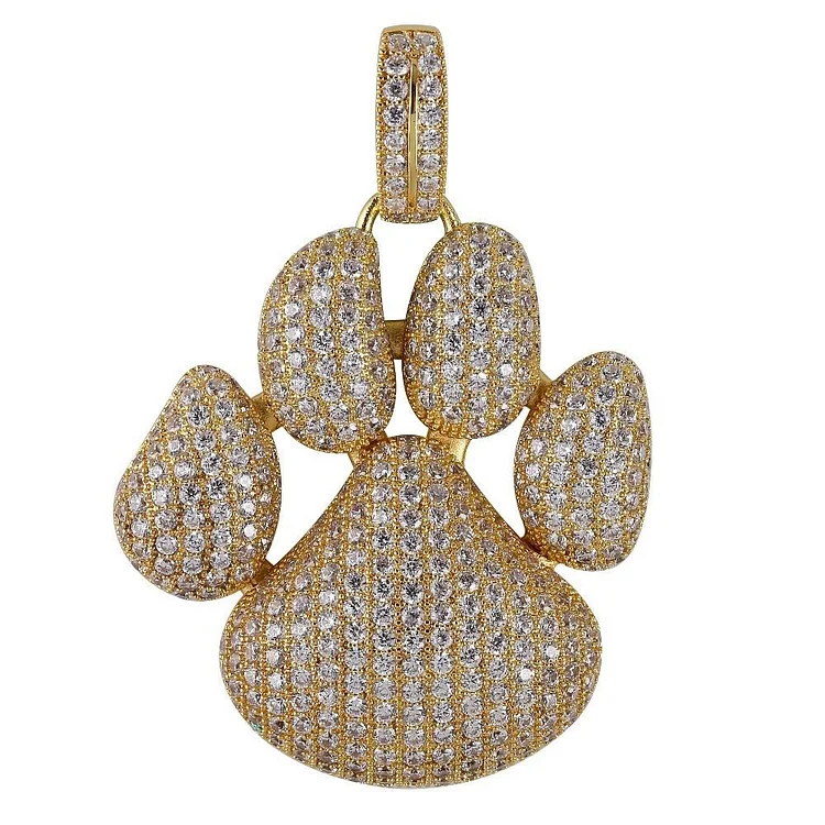 Tide brand hiphop pendant dog paw print pendant