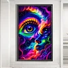 (Grande Taille) Nuage color&eacute; yeux-plein rond diamant peinture-40 * 65cm