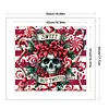 Skull Flowers-11CT Stamped Cross Stitch 50*45cm/19.69*17.72in