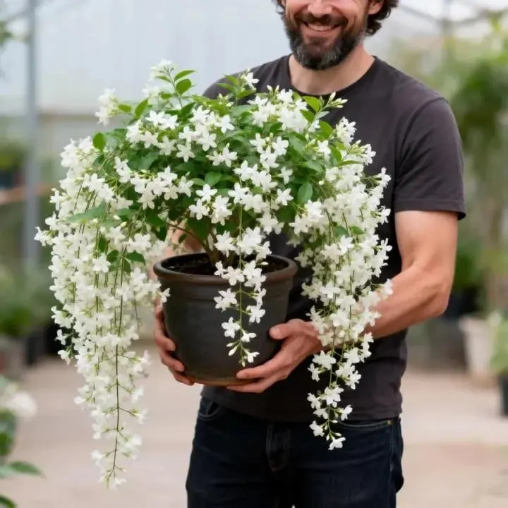 🏆 75K+ SOLD! 🌿❄️ Midnight Perfume Jasmine Seeds &ndash; Winter Planting, Perennial Blooms & Fragrant Garden Elegance 🌸(Only seeds ,without flower pot) 