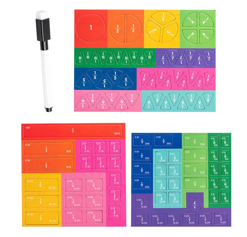 🎁Montessori Magnetic Book Fraction Puzzle For Children buy 2 free shipping