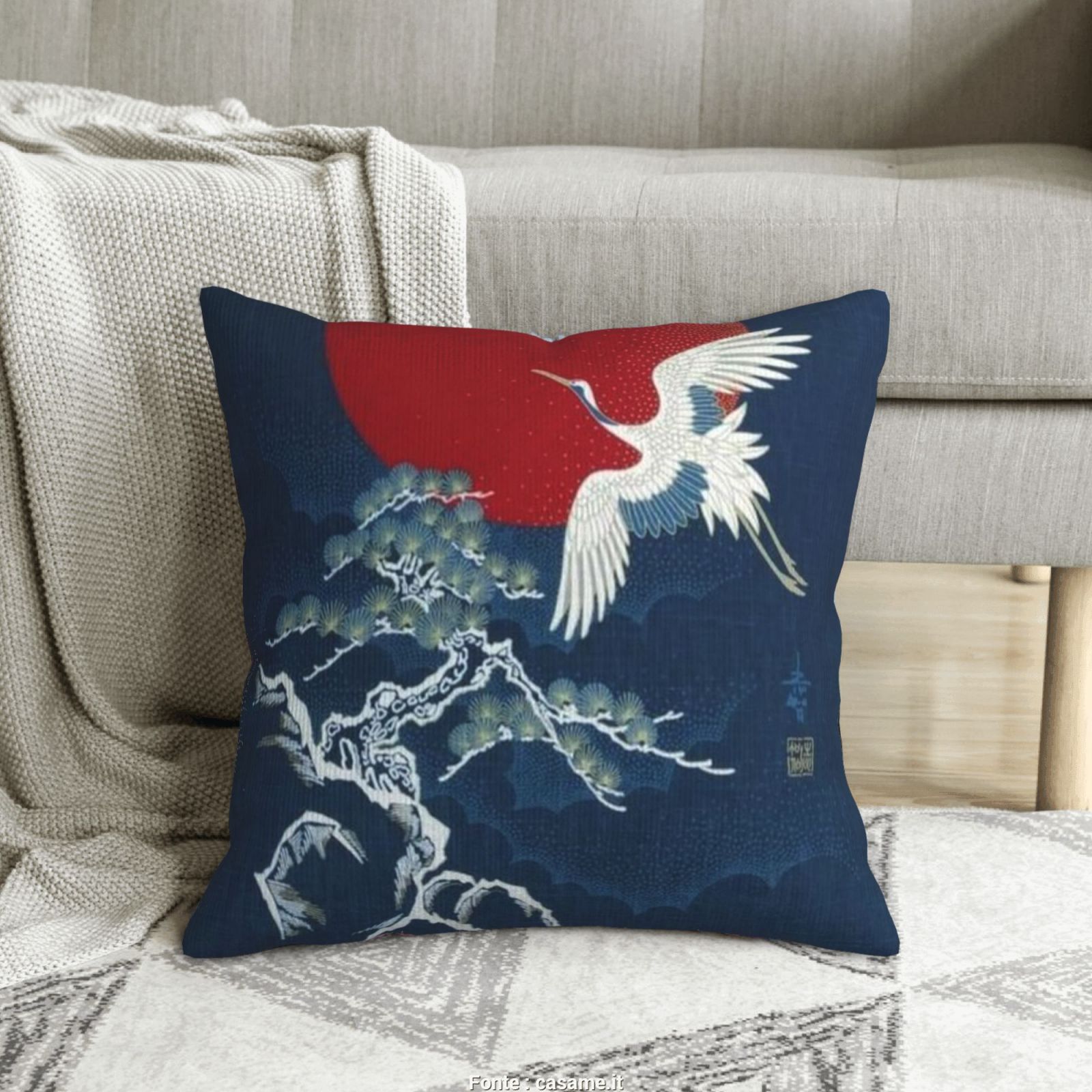 Japanese Print Pillow artswardrobe