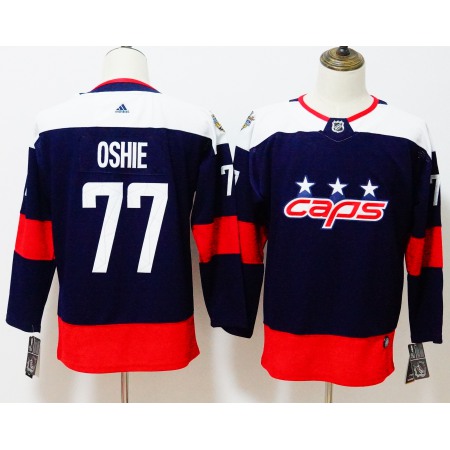 Men's  Washington Capitals #77 TJ Oshie Navy 2018 NHL Stadium Series Authentic Pro Stitched NHL Jersey