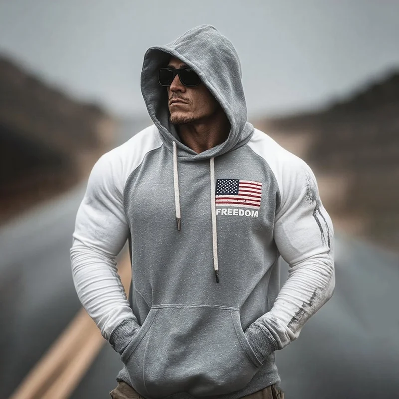 Men's Sports Casual Regional Symbol Hooded Sweatshirt-inspireuse