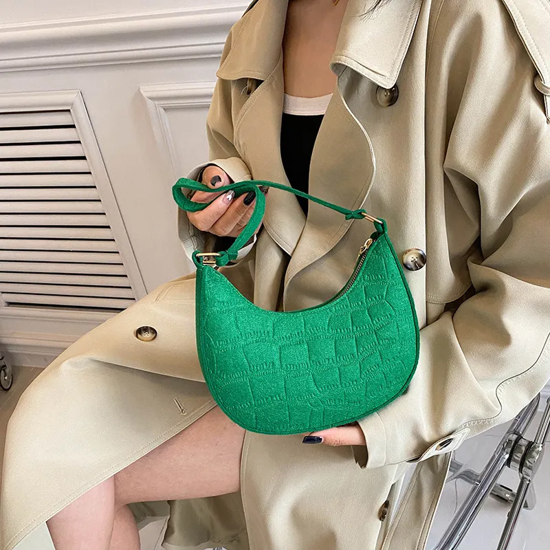 Fashion Women Handbag Solid Color Casual Mini Underarm Bag Female Green Chain Shoulder Pouch Hot sale Ladies Leather Tote bag