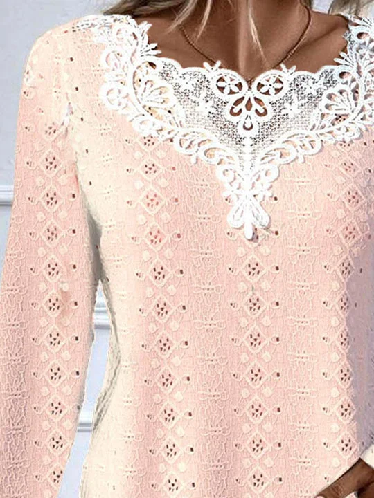 Women Half Sleeve V-neck Solid Color Dress