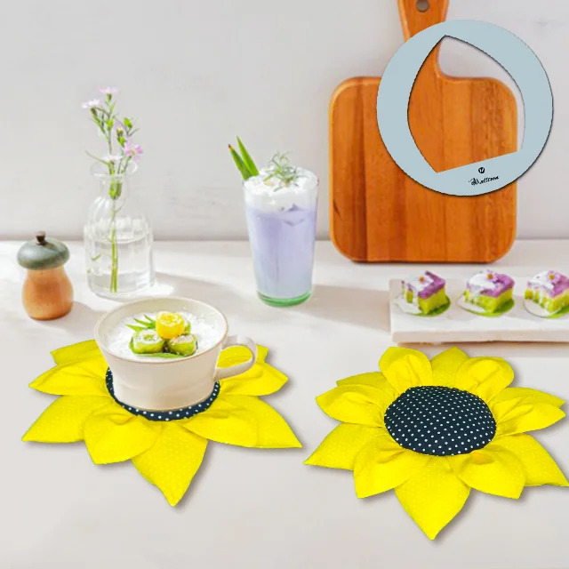 DIY Sunflower Heat-Resistant Trivet Sewing Template - With Tutorial