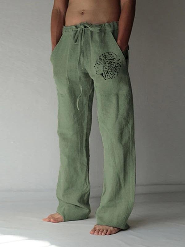straight leg linen pants