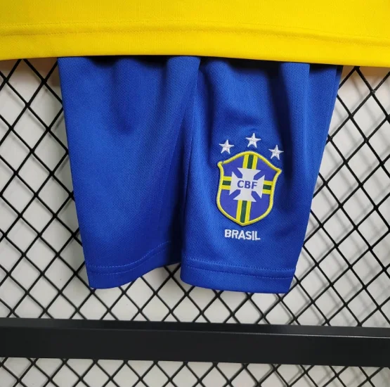 1994 Retro Brazil Home Kids Kit Football jersey Thai Quality