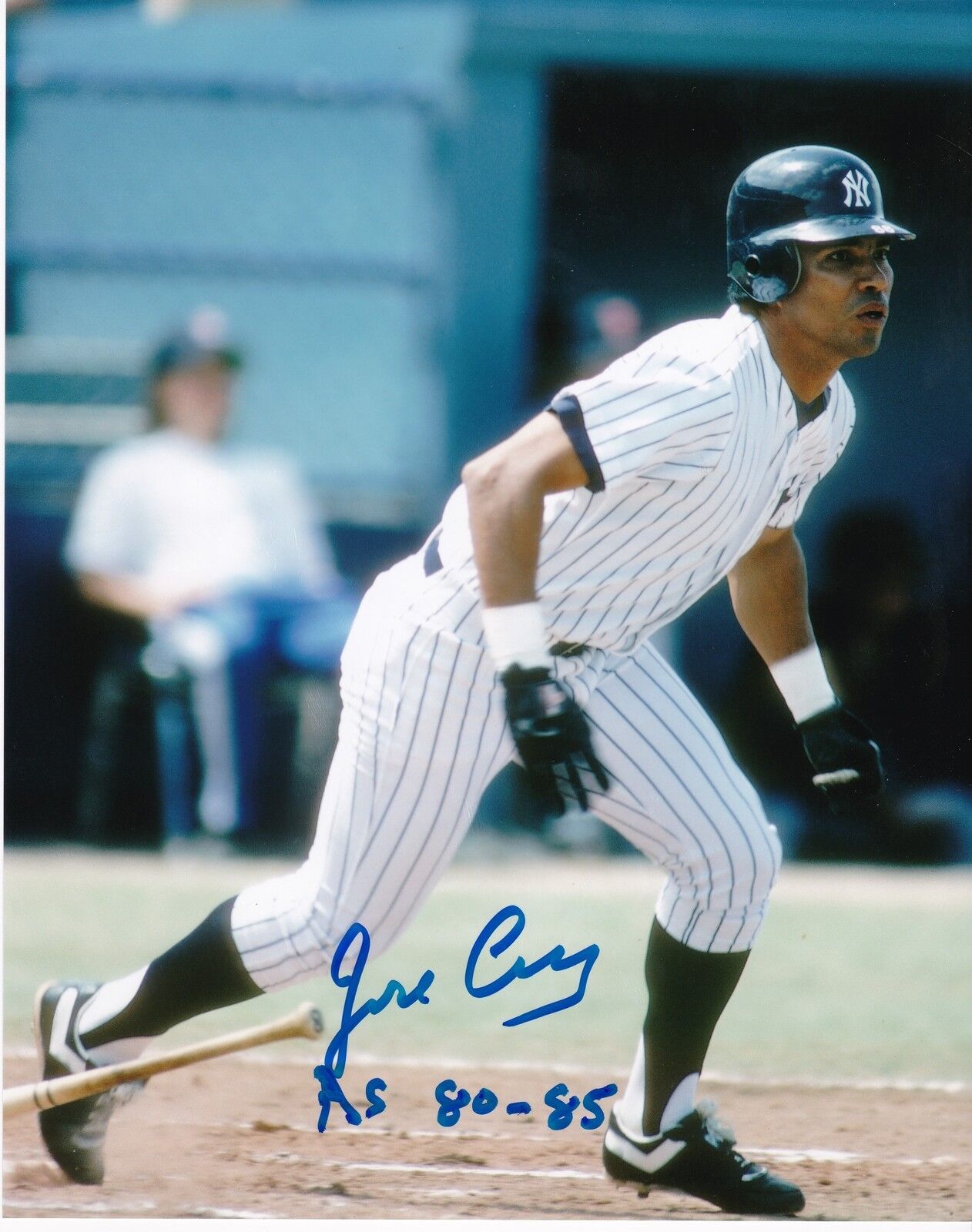 JOSE CRUZ NEW YORK YANKEES ALL-STAR 80,85 ACTION SIGNED 8x10