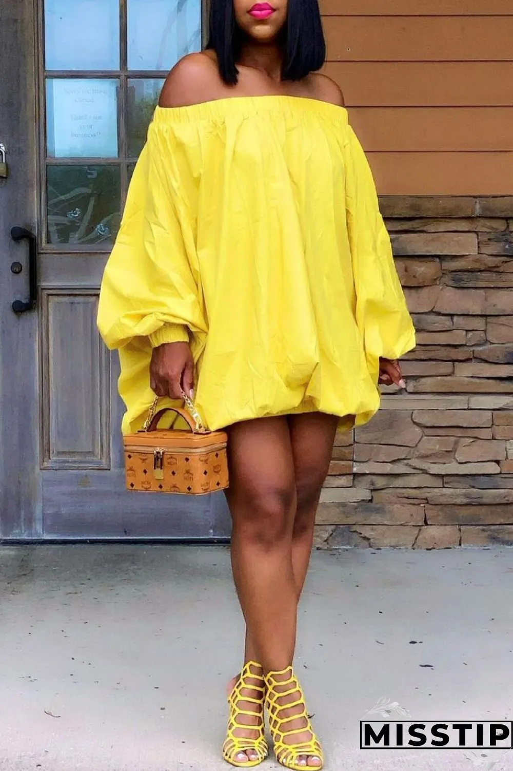 Pink Sexy Casual Solid Backless Off the Shoulder Long Sleeve Dresses