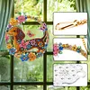 Diamond Art Window Catcher Kit Dachshund Floral Wreath 9.45x9.45in