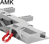 AMK Aluminum Rear Bumper with RC Trailer Hitch for 1/10 Crawler TRX4 Defender Bronco Upgrade Parts