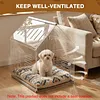 [US Local Warehouse] Acrylic Dog House Lockable Ventilated Modern Dogs Crate Clear Dog Playpen for Small and Medium Dogs Pets 24.02x15.75x23.62inch