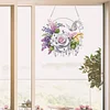 2D Flat DIY Hanging Diamond Art Kits DIY Home Decor Hanging Charm (Rose Wreath)
