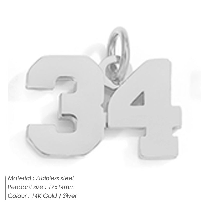 1 Piece 14*17mm 8 * 14mm 304 Stainless Steel 14K Gold Plated Number Pendant Jewelry Accessories