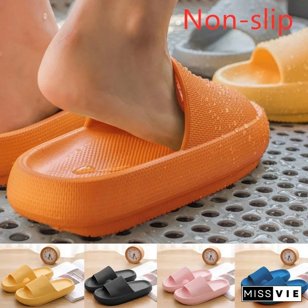 5 Colors Newest Super Soft Sandals Unisex Home Slippers Solid Color Thick Soled EVA Anti skid Fashion Sandals Quick Dry Shower Slippers Outdoor Bathing Slippers