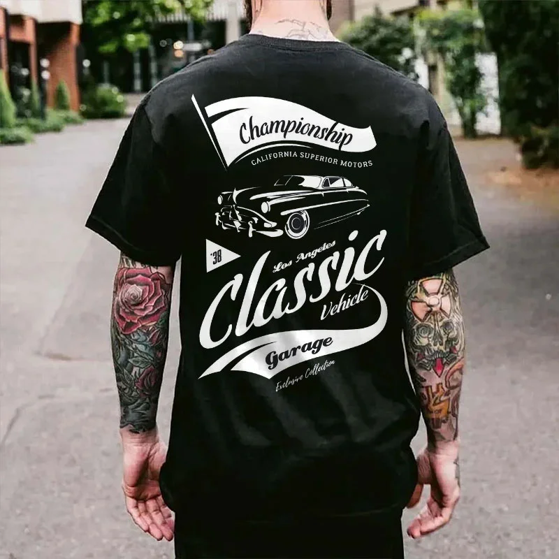 CHAMPIONSHIP CLASSIC GARAGE Classic Car Print Men's T-shirt