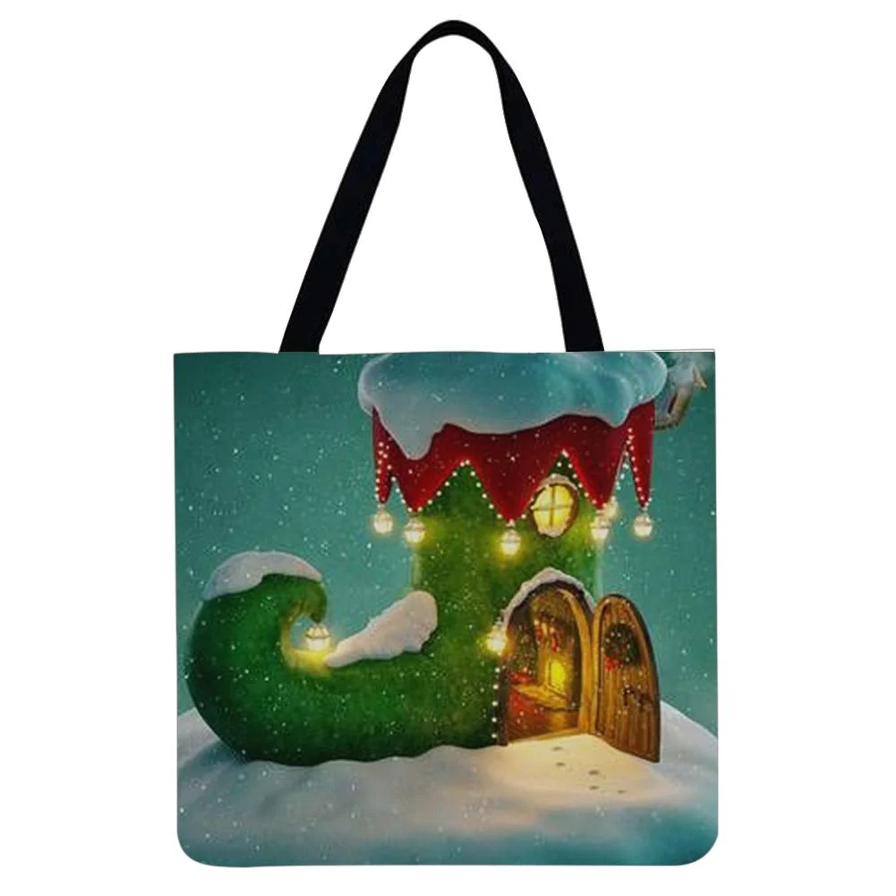 Linen Tote Bag -  Christmas