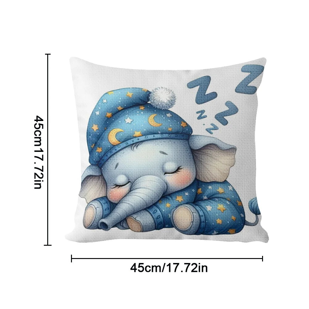 11CT Stamped Cross Stitch Pillowcase - Sleeping Elephant(Canvas|45*45CM)