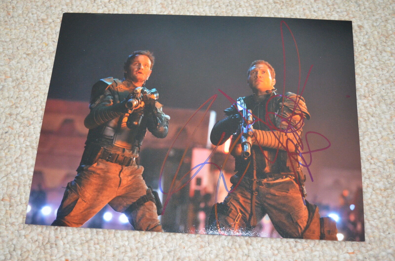 JASON CLARKE & JAI COURTNEY signed autograph In person 8x10 20x25 cmTERMINATOR