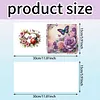 6Pcs Diamond Painting Flowers Butterflies Greeting Card with Envelopes for Beginner Adult Holiday Gifts