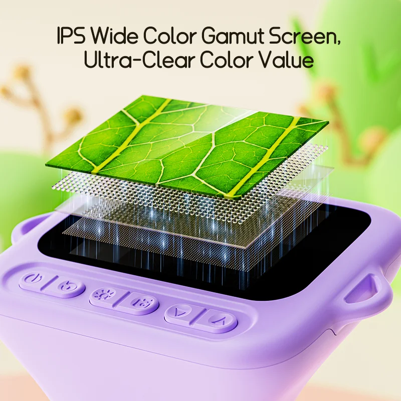 BEBANG 100X-1000X Microscope for Kids, 2.0" Handheld Digital Portable Pocket Microscope, Education Toys Gifts