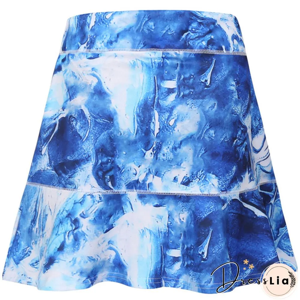 Women's Athletic A-Line Skirt Tennis Golf Skirt With Shorts Workout Running Skort