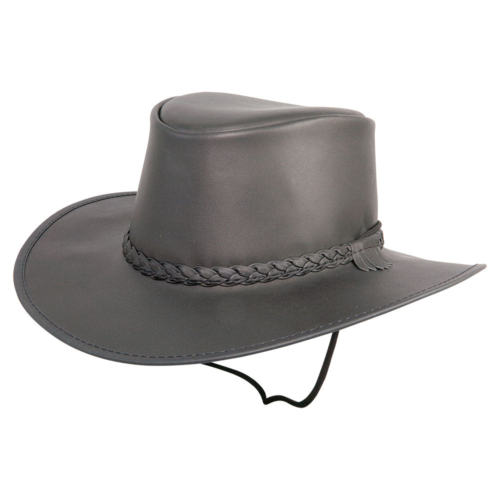 Crusher - Mens Crushable Leather Outback Hat