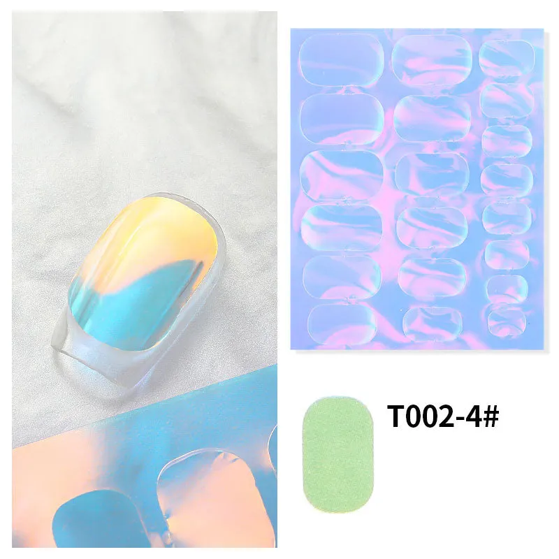 Aurora Nails Foil Film Sticker Laser Sparkling Cellophane Paper Nail Glass Foils Design Ice Cube Manicure Nail Art Decorations-Nail Inspo