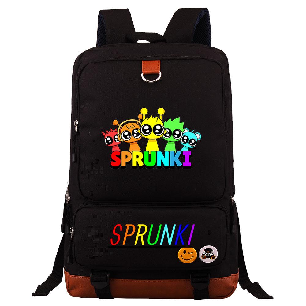 Mayoulove Sprunki Print Backpack Lightweight Durable Design for School Adventures-Mayoulove