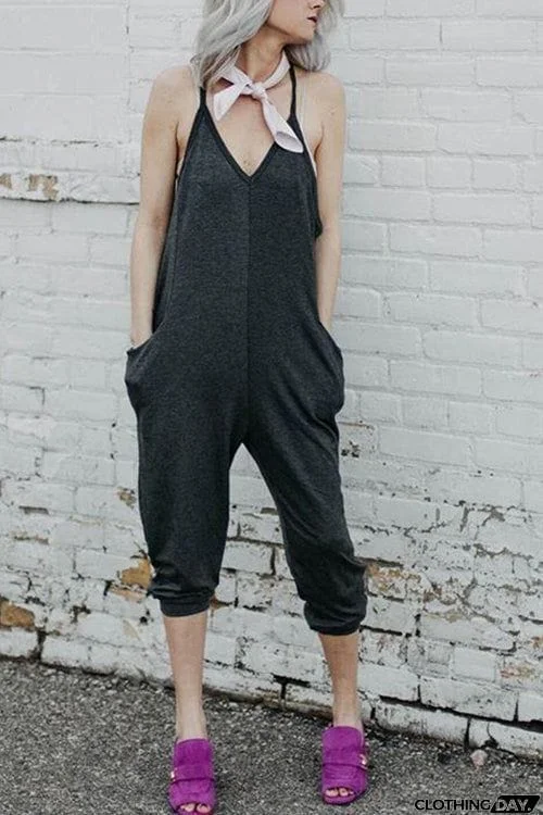 Pockets Slip Jumpsuit