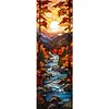 5D DIY Full Round Stained Glass Partial AB Diamond Painting Girl Beast 35x35cm (B)
