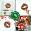 Xmas Red Flower Wreath 2D Flat DIY Diamond Painting Pendant 9.84x9.84in