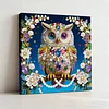 DIY Pearl Painting Owl for Home Decor with Frame(25x25cm)
