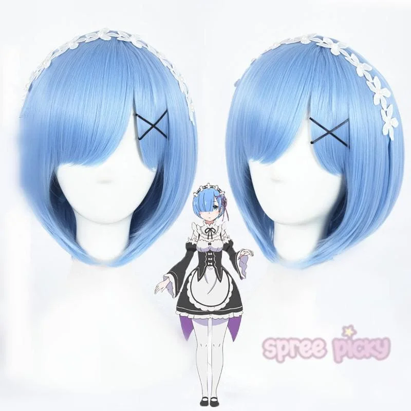 Blue Lolita Cosplay Short Hair Wig SP166804