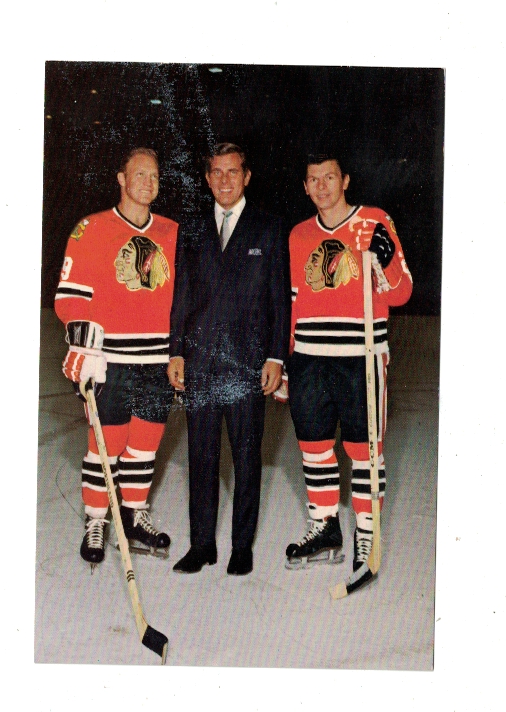 Bobby Hul Stan Mikita Chicago Blackhawks 1960s 70s Team Issue Photo Poster painting Card