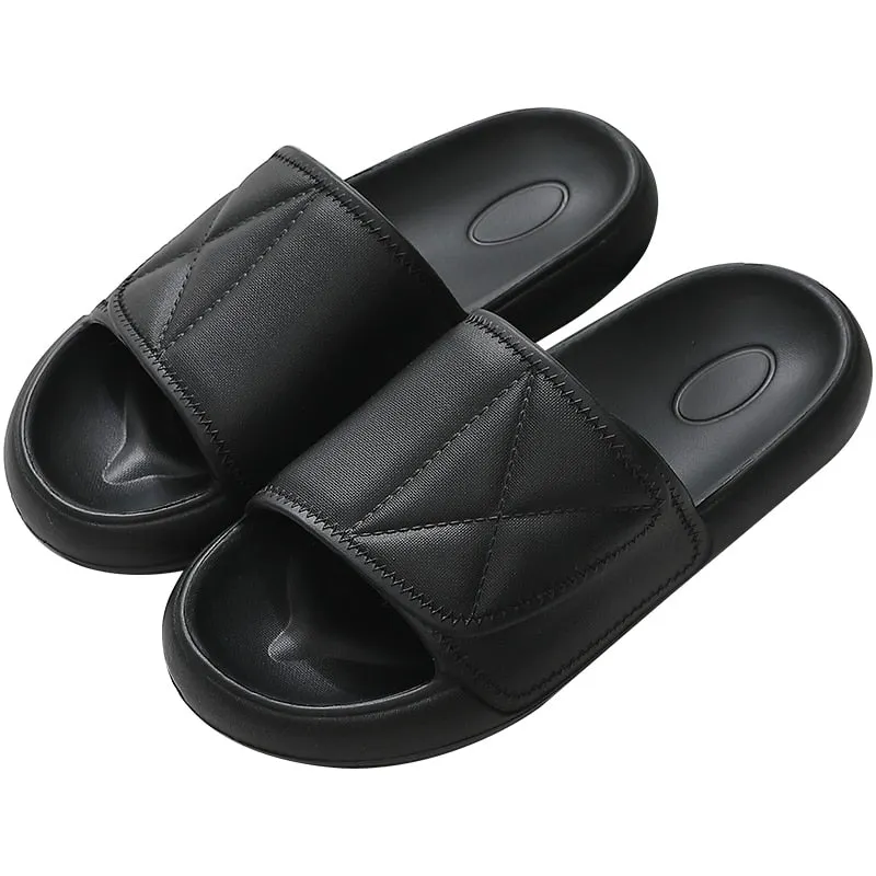 Men's Slippers Large Size 48 49 Summer  Size Household Indoor Bath Antiskid Soft Thick Bottom Cool Slippers For Men