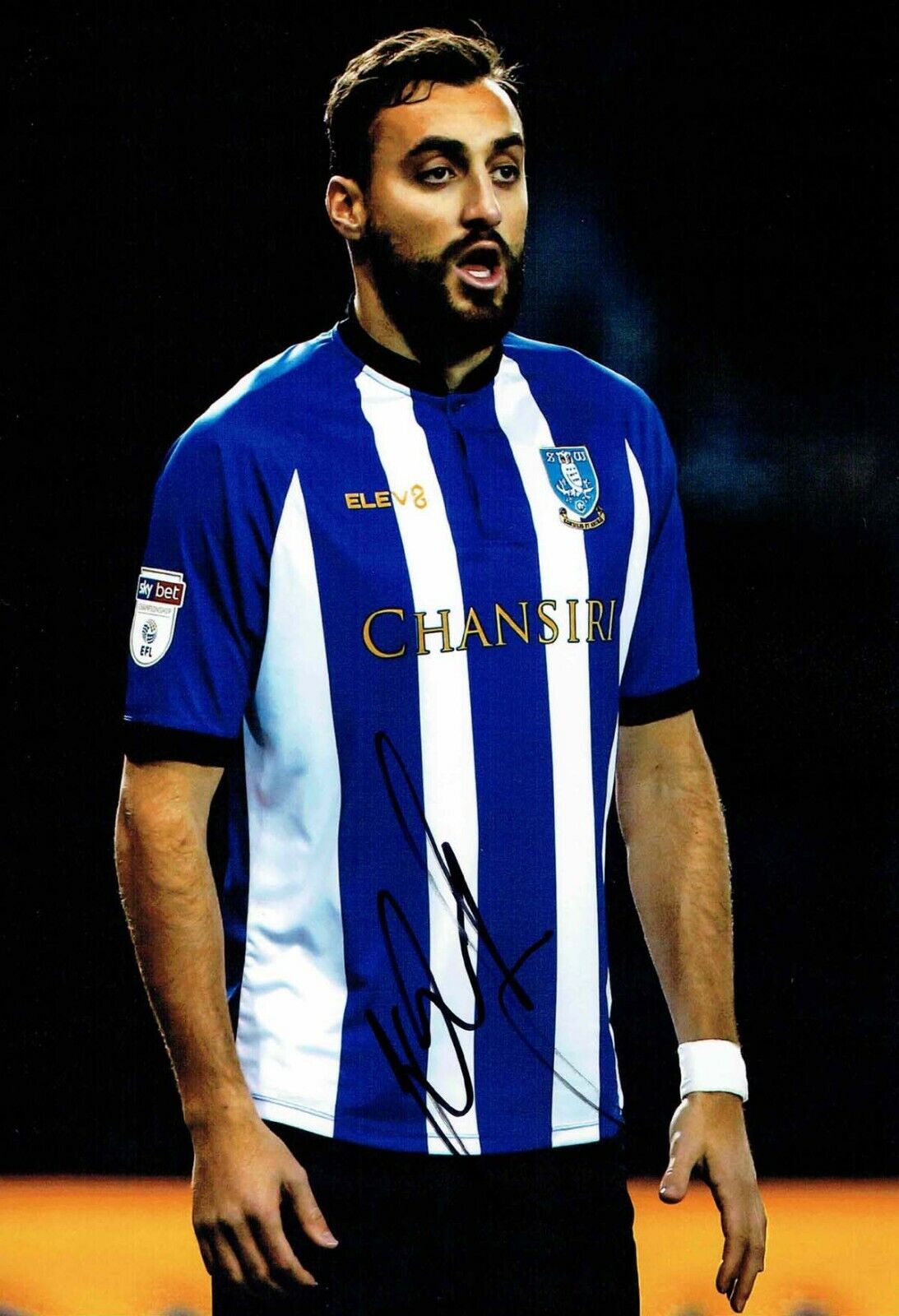 Atdhe NUHIU Big Dave Sheffield Wednesday SWFC SIGNED 12x8 Photo Poster painting AFTAL COA