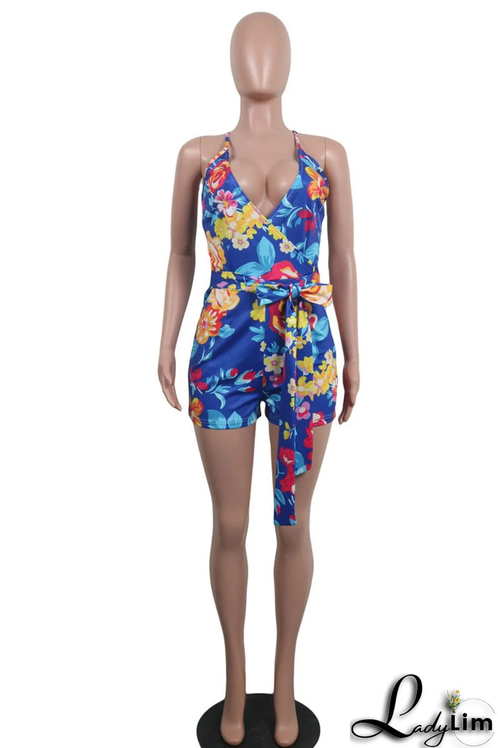 Black White Casual Print Patchwork Backless Regular Jumpsuits