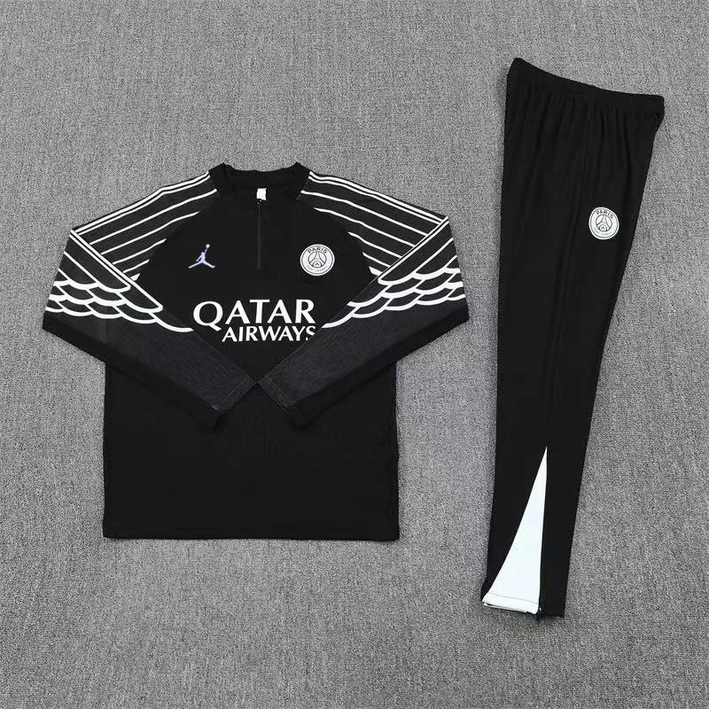 2025/26 Psg Paris Saint-Germain Half-Pull Training Suit Black Set