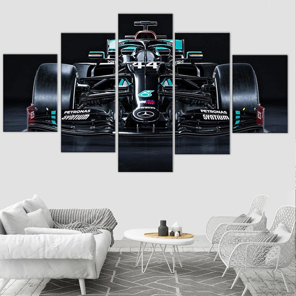 5 Panel Canvas Art AMG Formula 1 W11 Luxury Spot Car Poster Painting Living Room Bedroom Mural Wall Picture Print Home Decor