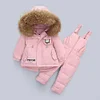 Kid Baby Girl Down Suits Thicken Winter 2 Pcs Sets