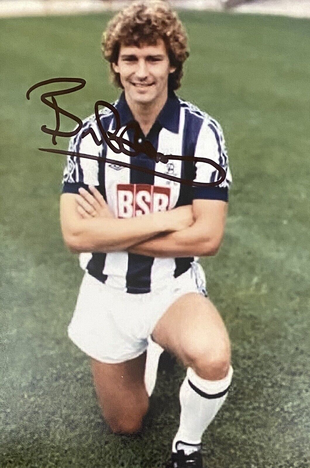 Bryan Robson Genuine Hand Signed West Brom 6X4 Photo Poster painting